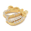 Rack Plating Brass Micro Pave Cubic Zirconia Pendants KK-L224-053G-2