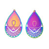 Ion Plating(IP) 304 Stainless Steel Filigree Pendants X-STAS-S118-088-2