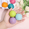 6 Colors Macaron Color Frosted Wooden Ball Toys AJEW-WH0472-83A-4