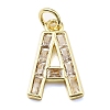 26Pcs Brass Micro Pave Cubic Zirconia Pendants KK-V014-01G-M-2