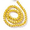 Electroplate Glass Beads Strands EGLA-A034-P6mm-A07-3