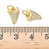 Brass Micro Pave Cubic Zirconia Pendants X-KK-Z120-28G-3