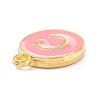 Golden Plated Alloy Enamel Charms ENAM-Q437-14C-2