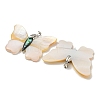 Rack Plating Brass Pave Natural Paua Shell & White Shell Pendants KK-U025-12P-05-2