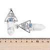 Natural Howlite Faceted Pointed Bullet Big Pendants G-H076-02P-015-3