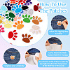 36Pcs 36 Colors Paw Print Computerized Embroidery Cloth Iron on Patches PATC-TAC0001-08-13