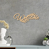 Word Welcome Laser Cut Unfinished Basswood Wall Decoration WOOD-WH0113-095-7