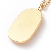 Ion Plating(IP) 304 Stainless Steel Rectangle with Woman Pendant Necklace for Women X-NJEW-E014-16G-4