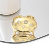 Brass Micro Pave Clear Cubic Zirconia Cuff Rings RJEW-M029-04G-4