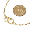 Brass Micro Pave Clear Cubic Zirconia Heart with Ring Pendant 304 Stainless Steel Cable Chain Necklaces for Women NJEW-JN05659-2