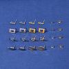 16Pcs 8 Styles 304 Stainless Steel Stud Earring Findings STAS-FS0001-84-9