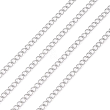 Tarnish Resistant 304 Stainless Steel Curb Chains CHS-F003-17P-C