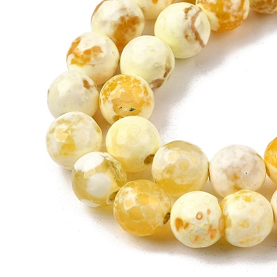 Natural Fire Crackle Agate Bead Strands G-K166-07F-8mm-07-1