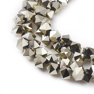 Electroplate Glass Beads Strands EGLA-F145-FP01-1