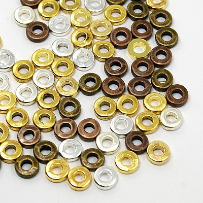 Tibetan Style Beads Donut Spacer Beads TIBEB-X0013-RS-1