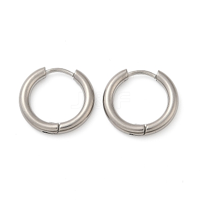 202 Stainless Steel Huggie Hoop Earrings EJEW-F111A-16mm-P-1