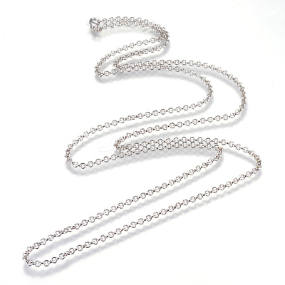 Iron Rolo Chains Necklace Making LS-MAK-R015-75cm-P-1