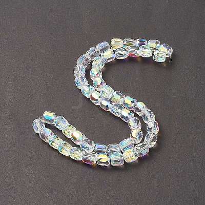 Electroplate Opaque Glass Beads GLAA-F108-10A-18-1