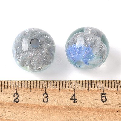 Two Tone Transparent Acrylic Beads OACR-D304-02C-1