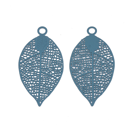 430 Stainless Steel Filigree Pendants X-STAS-S108-01A-1