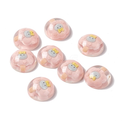 Transparent Resin Cabochons RESI-G034-B07-1