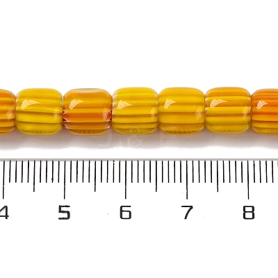 Handmade Lampwork Chevron Beads Strands LAMP-K041-01B-10-1