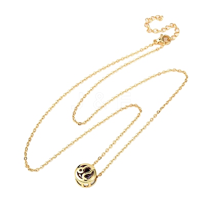 Brass Pave Cubic Zirconia Birth Stone Constellation Pendant Cable Chain Necklaces LS-NJEW-D334-01G-09-1