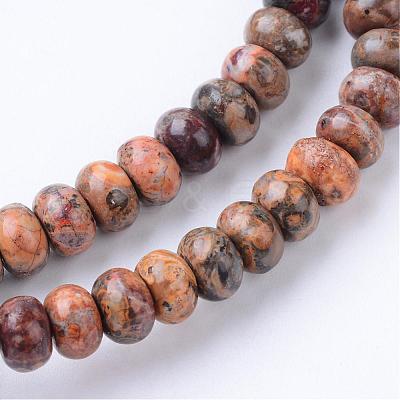 Natural Leopard Skin Jasper Bead Strands G-R403-4x6-10-1