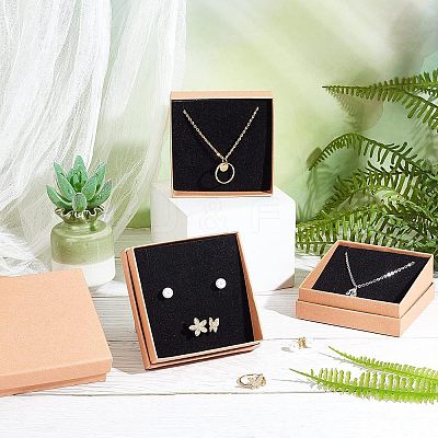 Kraft Paper Jewelry Boxes LS-CON-WH0080-33B-1