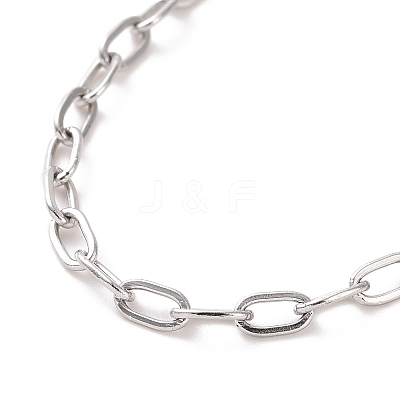 Non-Tarnish 304 Stainless Steel Cable Chain Bracelet for Men Women BJEW-E031-05I-P-1