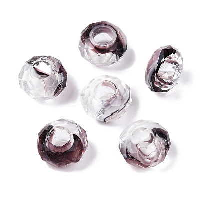 Two Tone Glass European Beads GDA009-3-1
