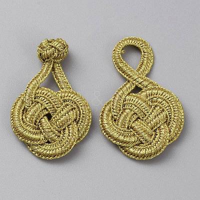 Handmade Chinese Frogs Knots Buttons BUTT-WH0027-27-1