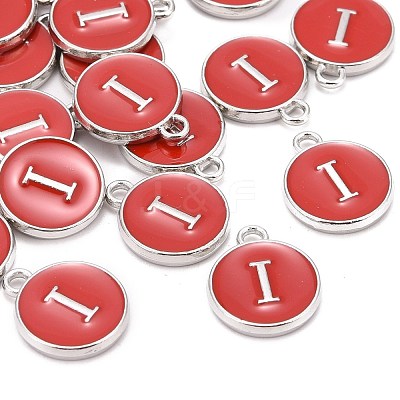 Platinum Plated Alloy Enamel Charms X-ENAM-S118-03I-P-1