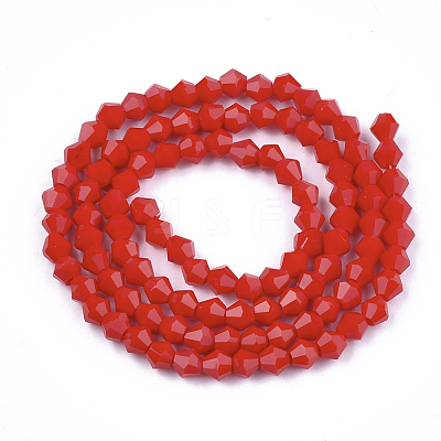 Opaque Solid Color Glass Beads Strands X-GLAA-Q080-4mm-B02-1