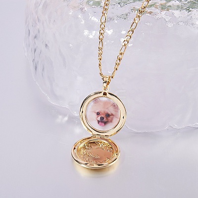 5Pcs 5 Style Brass Locket Pendants KK-SZ0004-02-1