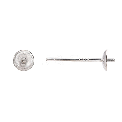 925 Sterling Silver Stud Earring Findings STER-T002-181S-1