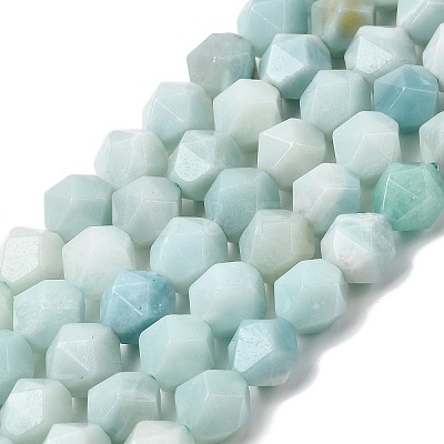 Natural Flower Amazonite Beads Strands G-Z119-A09-03-1