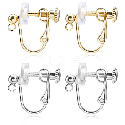 20Pcs 2 Colors 316 Stainless Steel Clip-on Earring Findings STAS-BBC0007-26-1