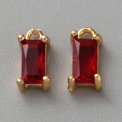 Golden Brass Micro Pave Cubic Zirconia Charms LS-KK-WH0079-130A-1