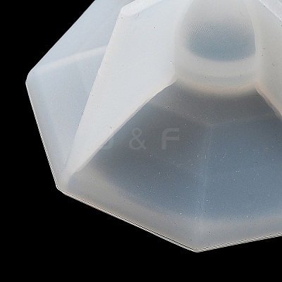 Faceted Hexagon DIY Silicone Candle Cup Molds DIY-P078-05-1