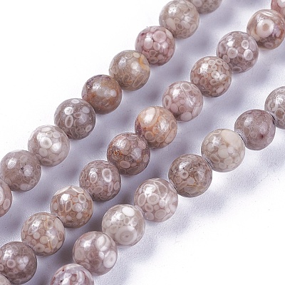 Natural Maifanite/Maifan Stone Beads Strands G-L500-03A-6mm-1