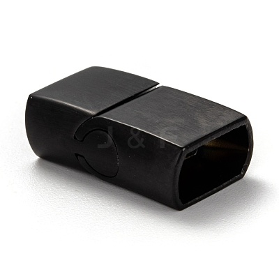 304 Stainless Steel Magnetic Clasps with Glue-in Ends STAS-I171-11EB-1