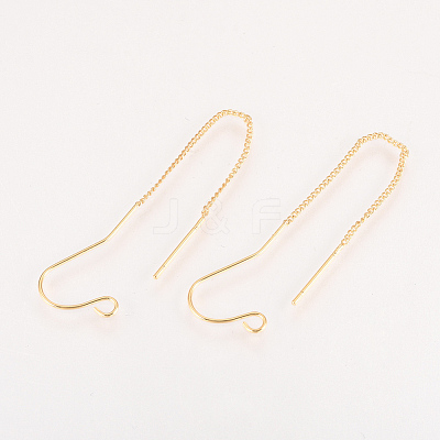 Brass Stud Earring Findings X-KK-Q735-363G-1