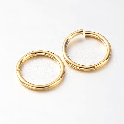 Eco-Friendly PVD Vacuum Plating & Long-Lasting Plated Brass Open Jump Rings KK-E663-4mm-G-1
