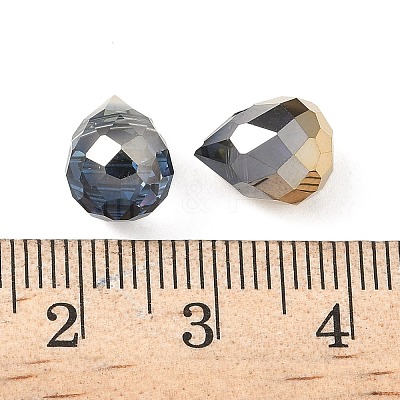 Electroplated Glass Beads GLAA-K062-01A-FR10-1