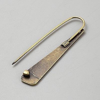 Zinc Alloy Safety Pins JEWB-WH0030-78E-1