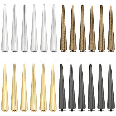 24Pcs 4 Colors Alloy Rivets Set FIND-WR0011-61-1