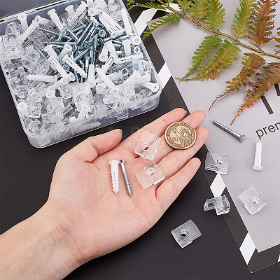 64Sets Plastic Mirror Hanging Kit DIY-CA0003-74-1