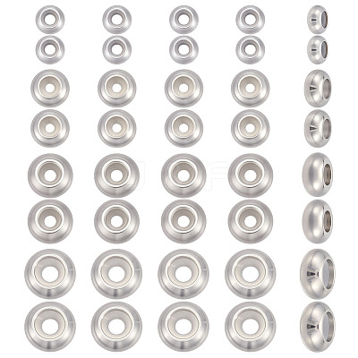 48Pcs 4 Styles Stainless Steel Beads STAS-ME0002-44-1
