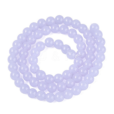 Imitation Jade Glass Beads Strands GLAA-T032-J6mm-05-1